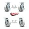 Service Caster 6 Inch Semi Steel Caster Set with Roller Bearings 4 Swivel Lock 2 Brake SCC SCC-30CS620-SSR-TLB-BSL-2-BSL-2 - alternate 4